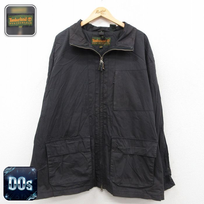 【50%OFF】ティンバーランド 00s ジャケット ワンポイントロゴ ブラック XL | 古着
