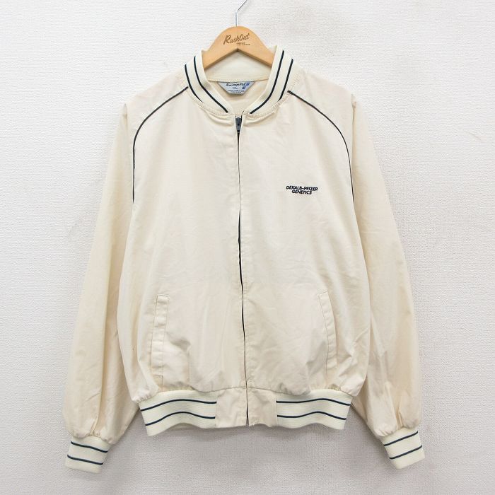 スイングスター 90s ラグランジャケット DEKALB 生成り ベージュ XL | 古着