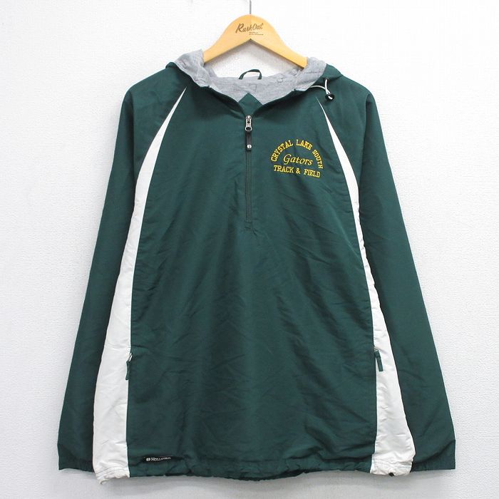 ホロウェイ 90s ハーフジップジャケット Gators グリーン XL | 古着