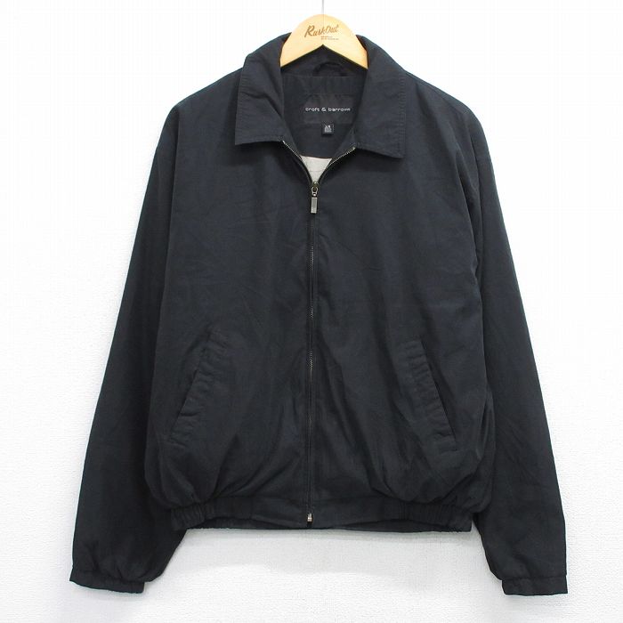XL★古着 長袖 ジャケット スイングトップ メンズ 大きいサイズ 黒 26feb10