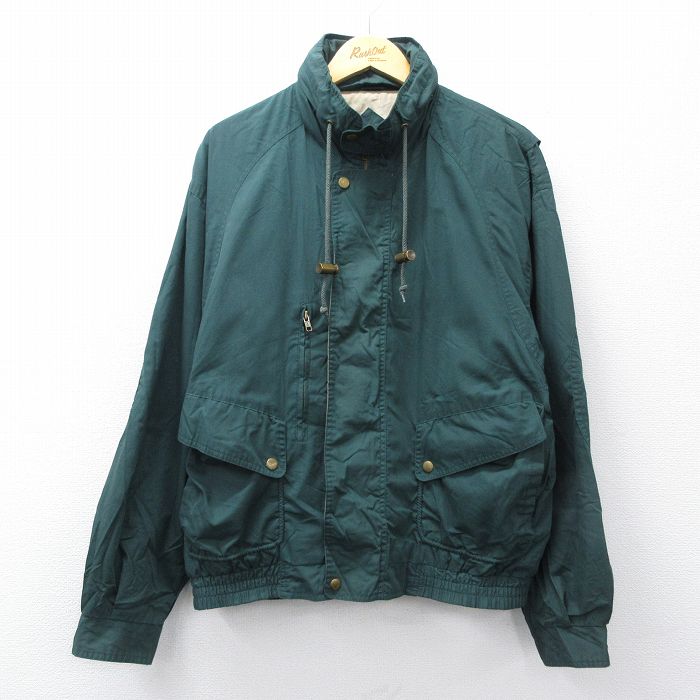 XL★古着 長袖 ジャケット メンズ 緑 26feb10
