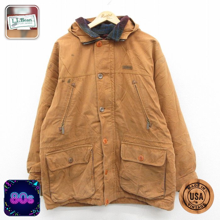 【50%OFF】エルエルビーン 80s ジャケット 内側ウール ブラウン XL | 古着