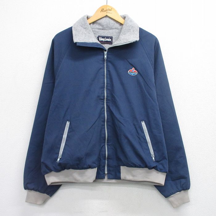キングルイ 90s ラグランジャケット AMOCO ネイビー XL | 古着