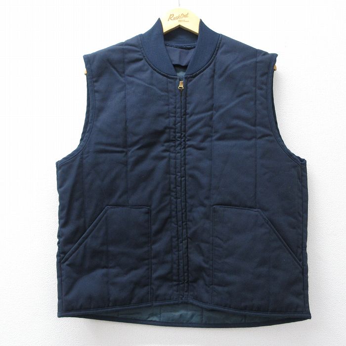 L★古着 CiNTAS ワーク ベスト メンズ 90年代 90s USA製 濃紺 26feb13