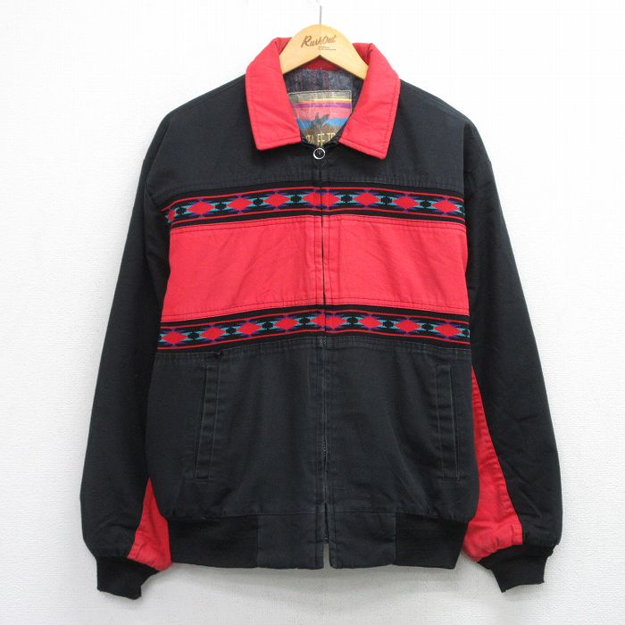 ジャケット ツートンカラー ブラック XL | 古着