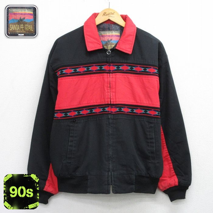 ジャケット ツートンカラー ブラック XL | 古着