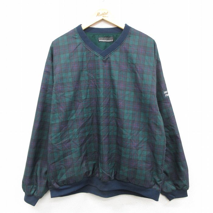 90s 長袖ジャケット チェック グリーン XL | 古着