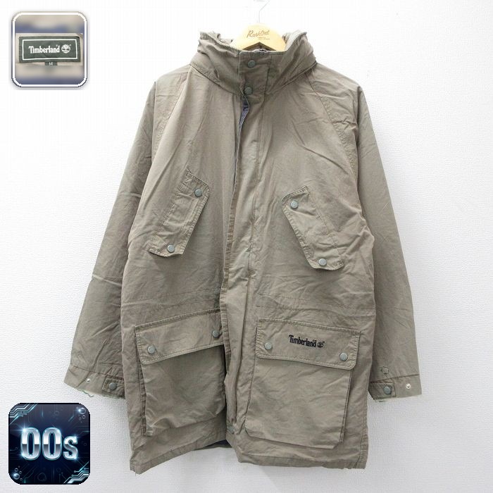 【50%OFF】ティンバーランド 00s ラグランジャケット ワンポイントロゴ ベージュ XL | 古着