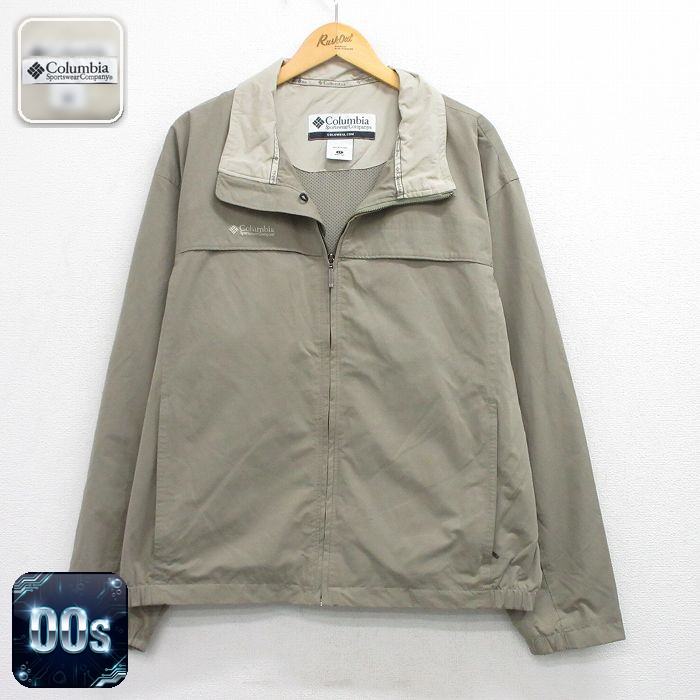 コロンビア 00s 長袖ジャケット ワンポイントロゴ ベージュ XL | 古着