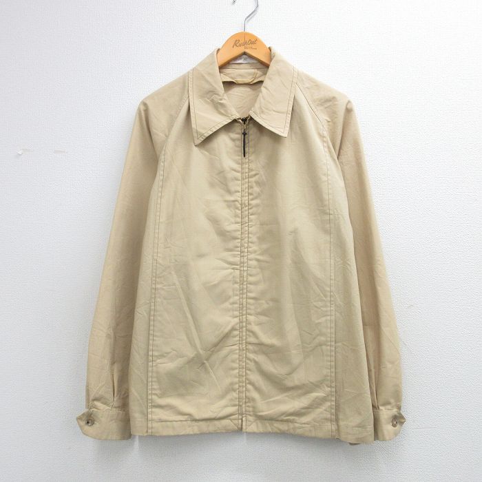 XL★古着 ロンドンフォグ 長袖 ジャケット メンズ 80年代 80s ラグラン タロン ベージュ【spe】 26mar04