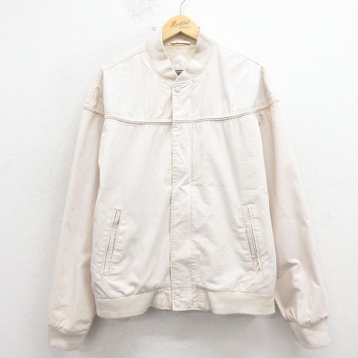 XL★古着 長袖 ダービー ジャケット メンズ 90年代 90s 大きいサイズ ベージュ【spe】 26mar03