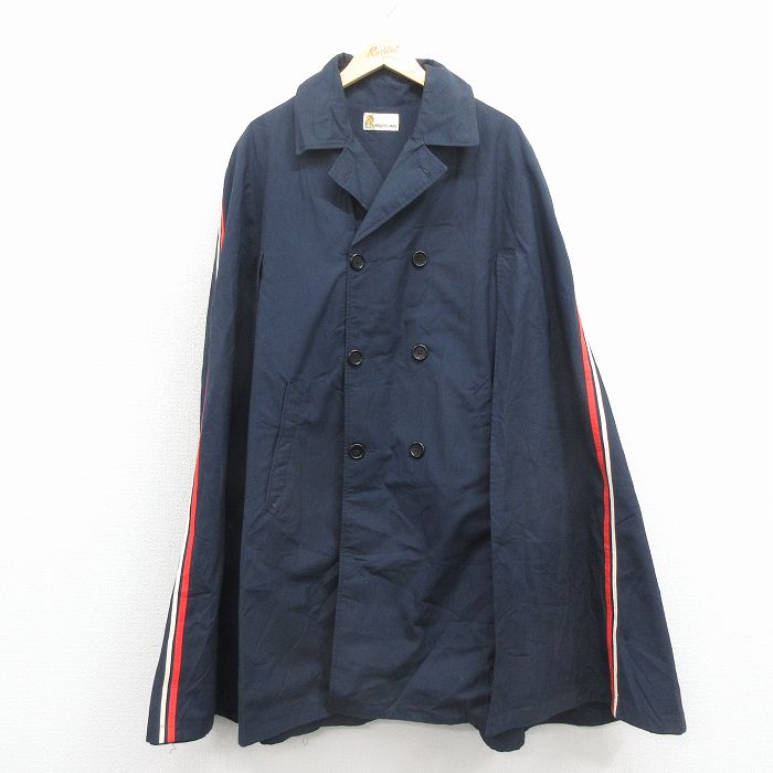 XL★古着 マイティーマック ポンチョ メンズ 80年代 80s 紺【spe】 26mar03