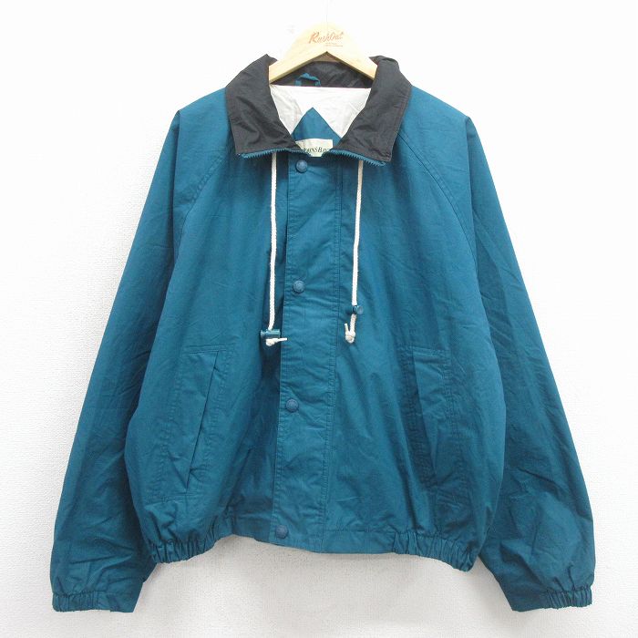 XL★古着 セントジョンズベイ 長袖 ジャケット メンズ 90年代 90s 大きいサイズ ラグラン 青緑【spe】 26mar09