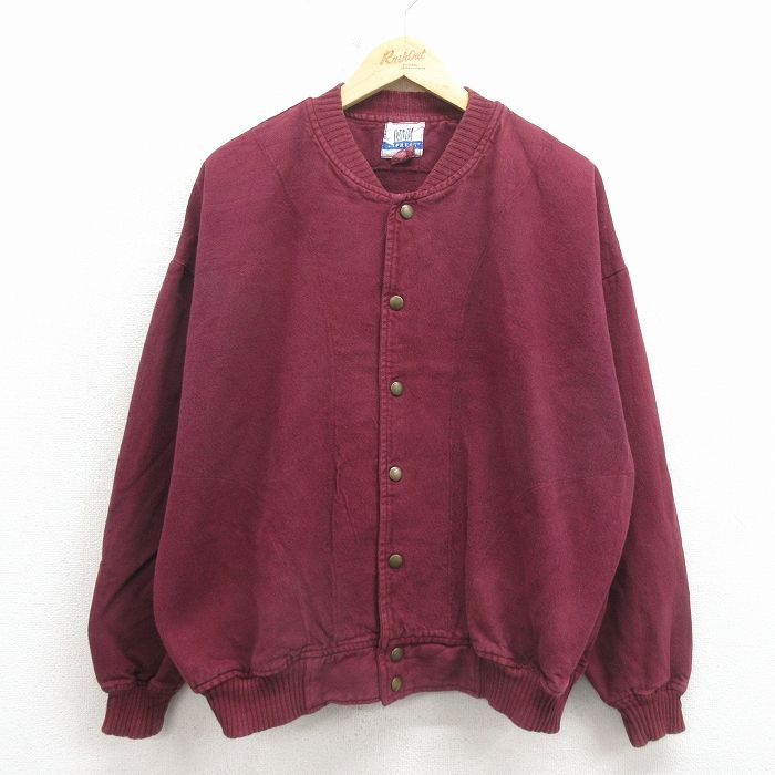 XL★古着 エクスプレス 長袖 ジャケット メンズ 90年代 90s 大きいサイズ エンジ【spe】 26mar16