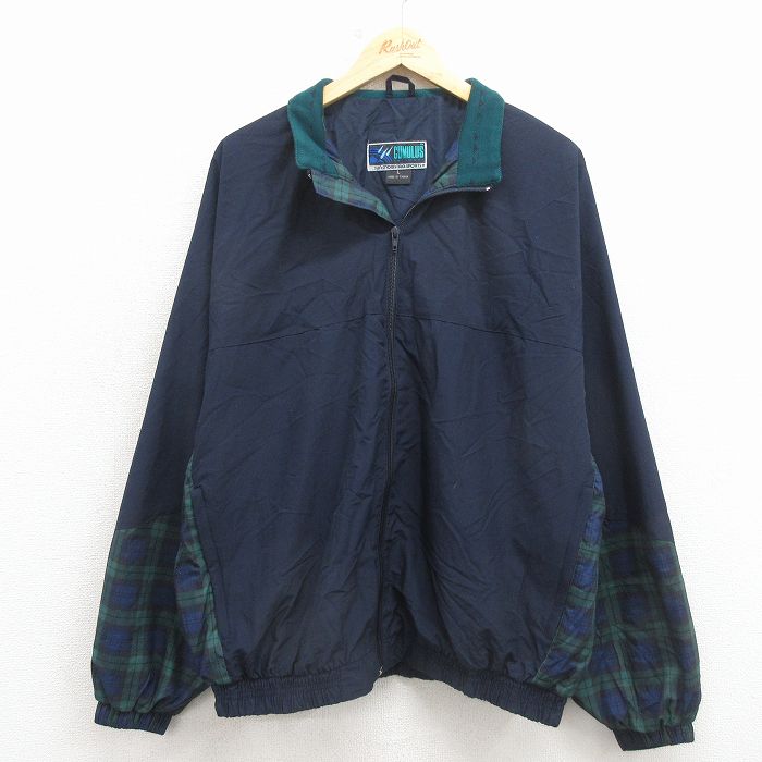XL★古着 長袖 ジャケット メンズ 90年代 90s 大きいサイズ 紺系他 26mar16
