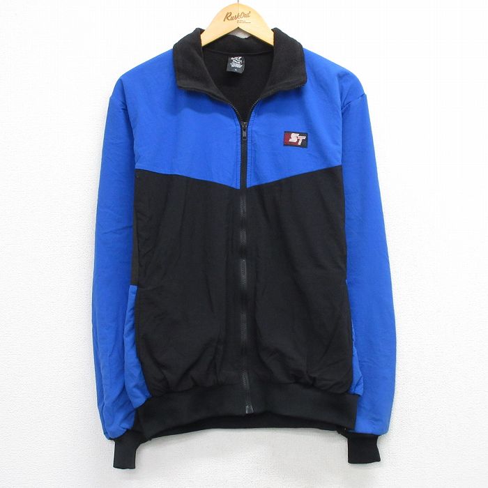 L★古着 長袖 ジャケット メンズ 90年代 90s ST ポーラテック ツートンカラー USA製 青他 内側フリース 26apr01