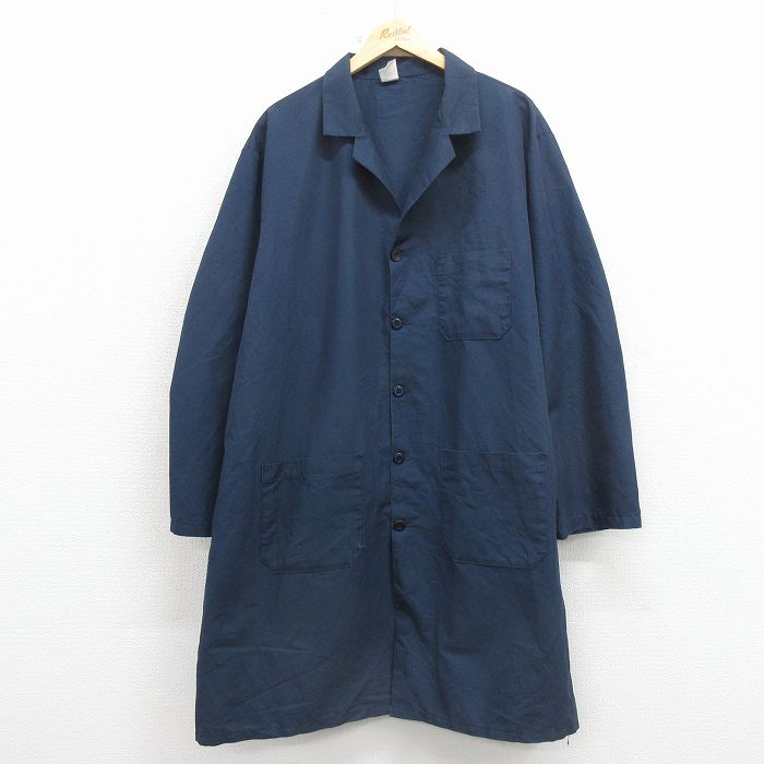 レッドキャップ 90s 長袖ワークジャケット 開襟 ネイビー XL | 古着