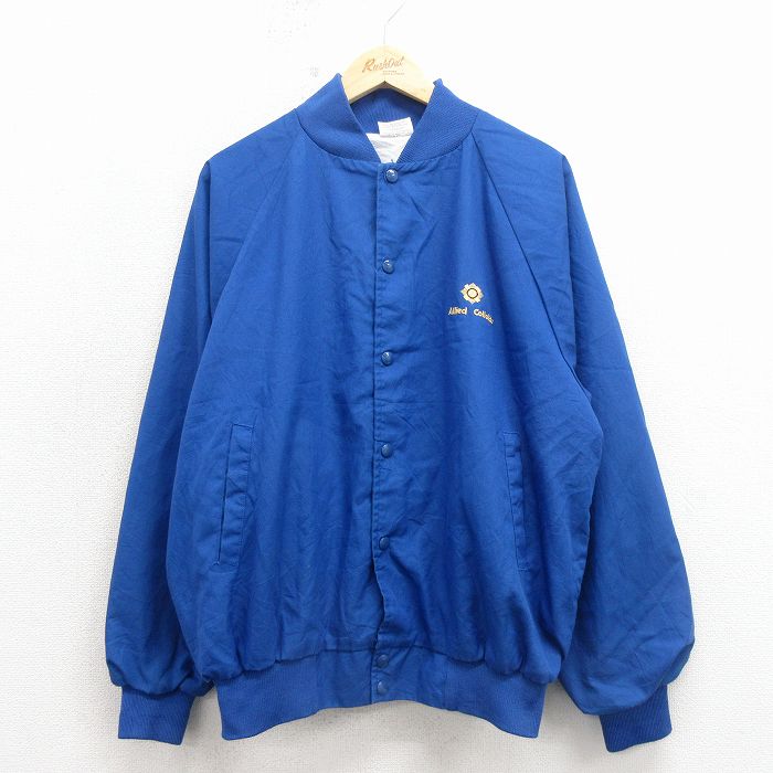 XL★古着 長袖 ジャケット メンズ 90年代 90s Allied ラグラン USA製 青 26apr15