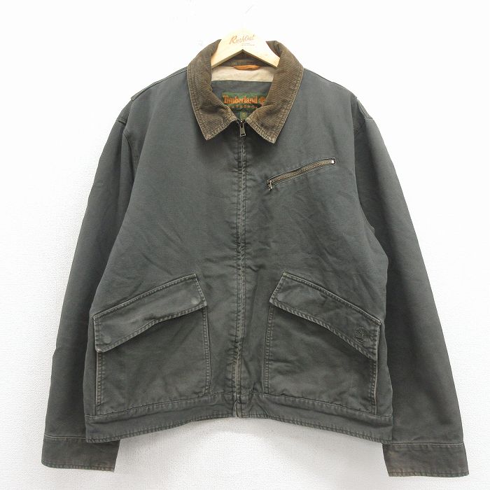 ティンバーランド 90s 長袖ジャケット ダック地 グレー XL | 古着
