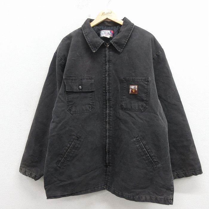 ジャケット 90s 長袖ジャケット ダック地 ブラック XL | 古着