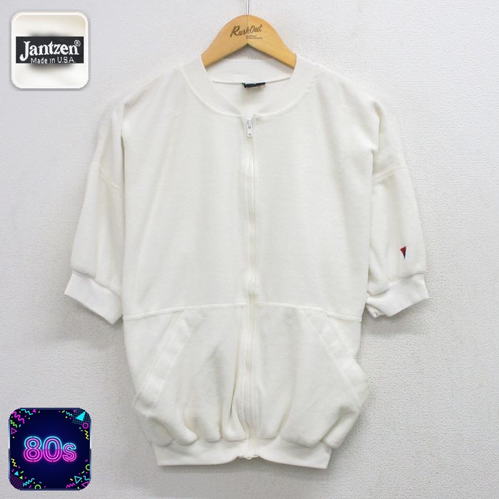 ジャンセン 80s 半袖ジャケット ホワイト メンズL相当 | 古着