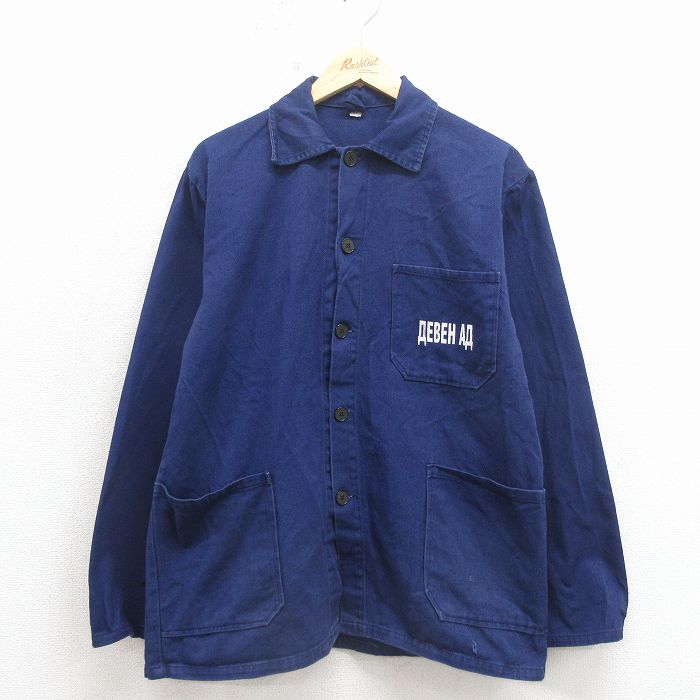 AEBEH 長袖ジャケット ネイビー L | 古着