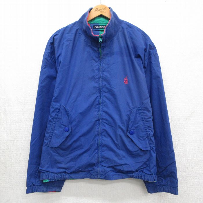 ノーティカ 90s ジャケット ワンポイントロゴ ブルー XL | 古着