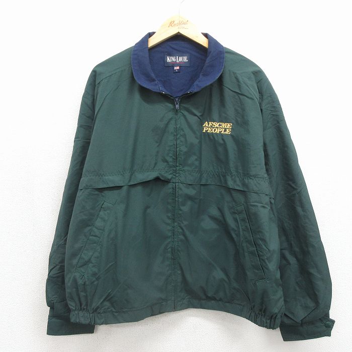 キングルイ 90s 長袖ジャケット AFSCME ネイビー メンズXL相当 | 古着