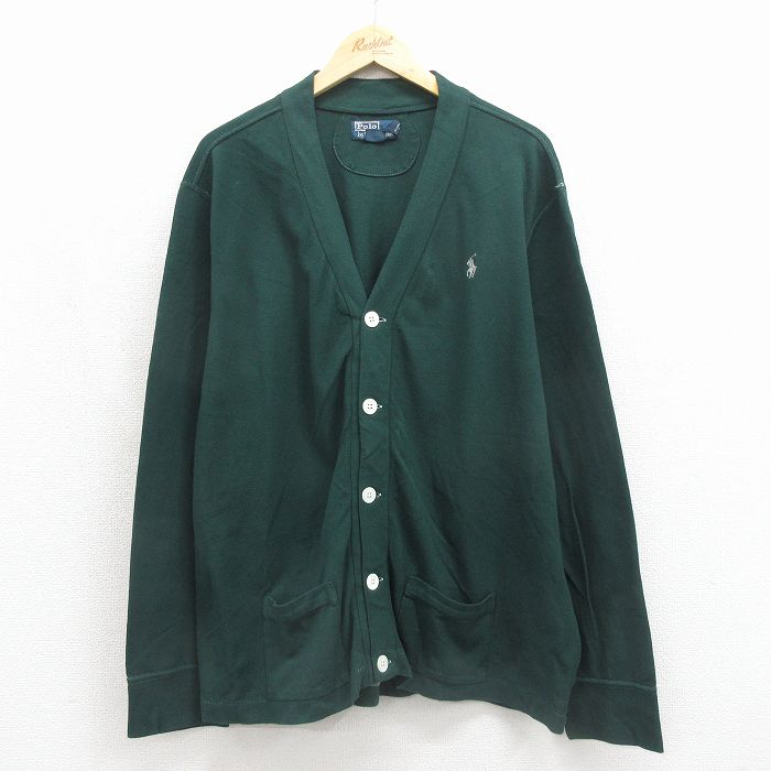 ラルフローレン 90s 長袖ジャケット ワンポイントロゴ グリーン メンズXL相当 | 古着