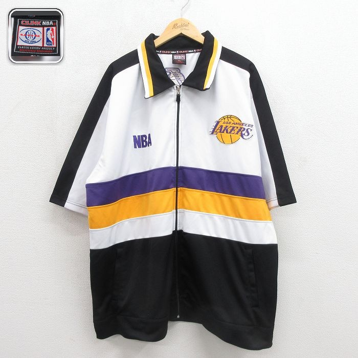 古着通販 XL☆古着 半袖 ジャケット メンズ NBA ロサンゼルス