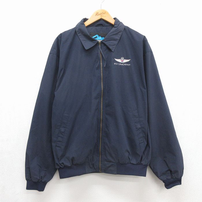 Airman 長袖ジャケット check ネイビー メンズXL相当 | 古着