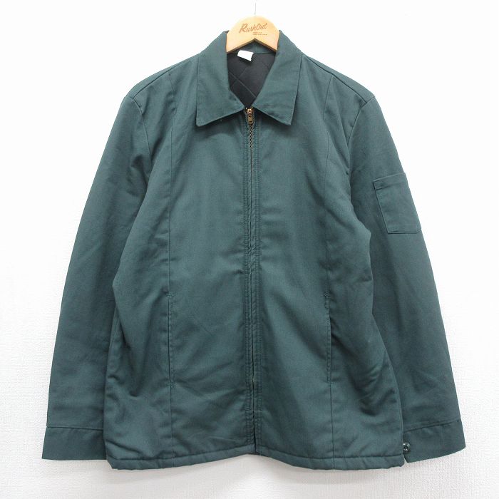 ワークジャケット 90s 内側キルティング グリーン メンズL相当 | 古着