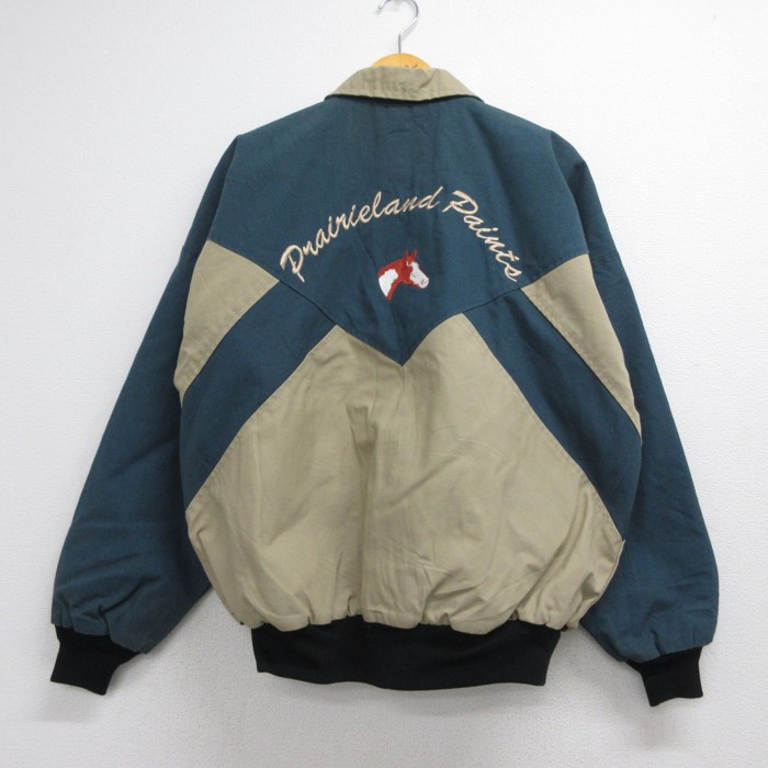 BEE-WILD 90s ジャケット 馬チェック グリーン メンズXL相当 | 古着