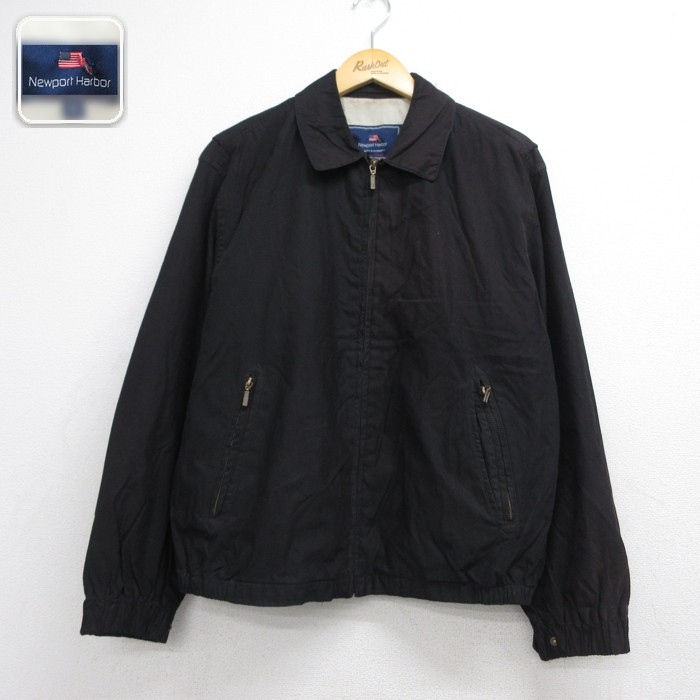 Newport Harbor 長袖スイングトップジャケット ブラック メンズL相当 | 古着