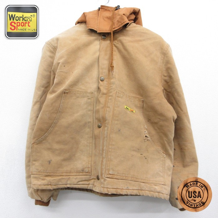 Workn Sport 長袖ジャケット ダック地 ベージュ メンズL相当 | 古着