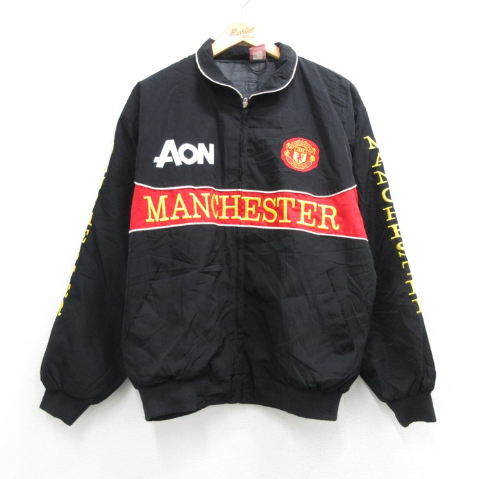 Manchester United 長袖ジャケット ブラック メンズXL相当 | 古着