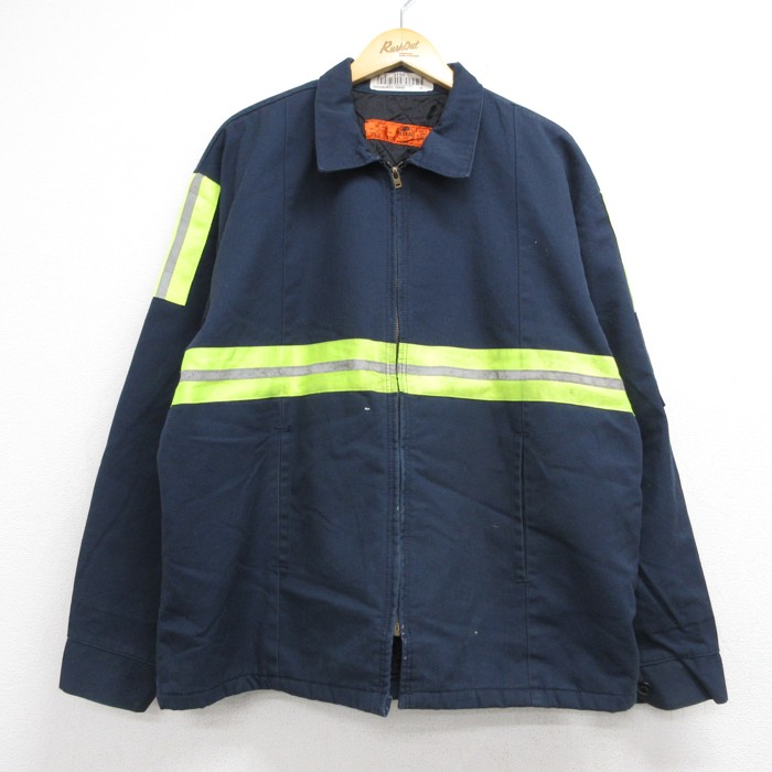 レッドキャップ 00s キルティングジャケット ネイビー メンズXL相当 | 古着