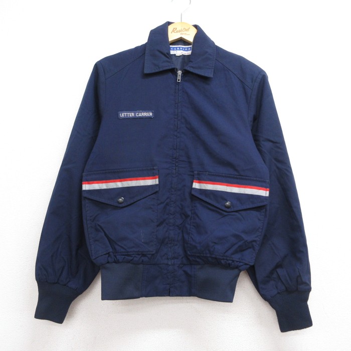 CARRIER 長袖 ジャケット 80s リフレクター USA製 ネイビー メンズM相当 | 古着