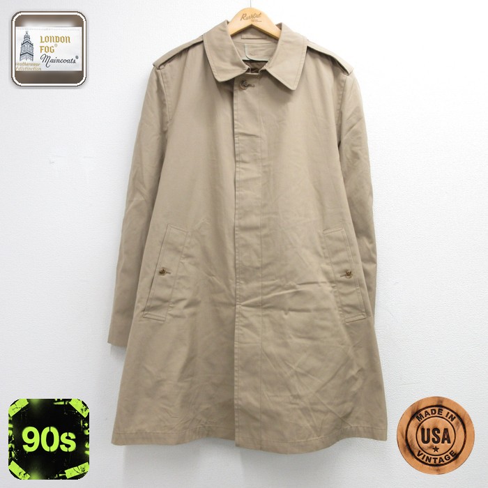 古着通販 XL☆古着 LONDON FOG 長袖 メンズ 90年代 90s コート ロング