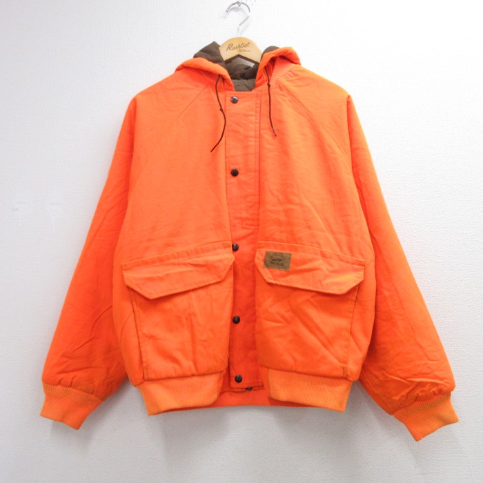 Duxbak 80s 長袖ジャケットパーカー フラップポケット オレンジ XL | 古着 26aug27