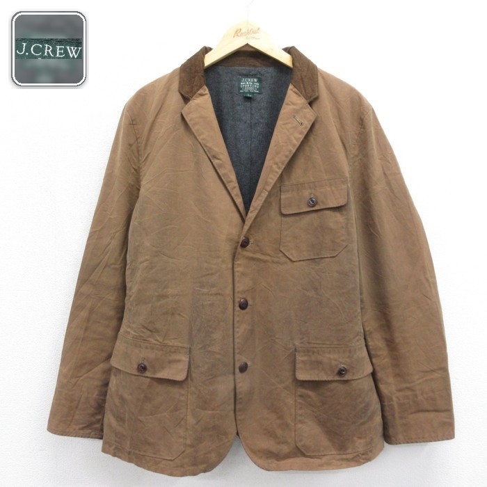 J.CREW 長袖ジャケット オイルド フラップポケット ブラウン メンズL相当 | 古着