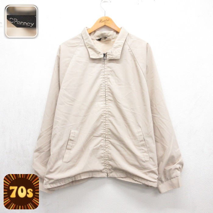 JCPenney 70s スイングトップジャケット ベージュ メンズXL相当 | 古着