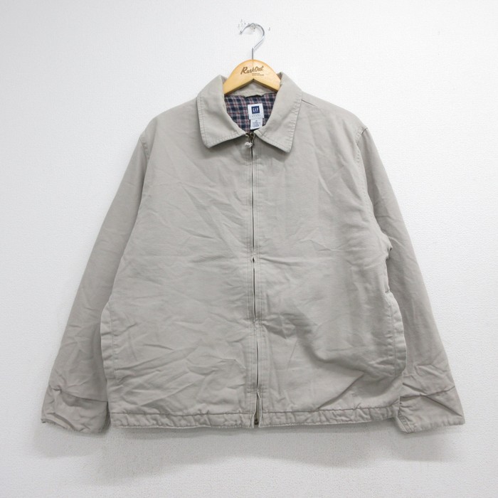 古着通販 XL☆古着 ギャップ GAP 長袖 ジャケット メンズ チェック裏地