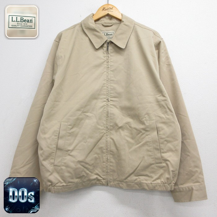 L.L.Bean 00s フルジップスイングトップジャケット ベージュ メンズXL相当 | 古着