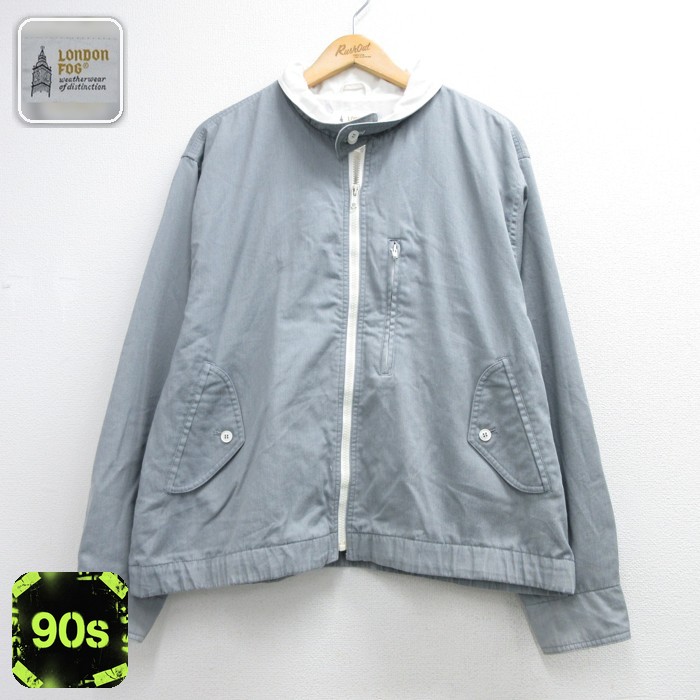 London Fog 長袖 ジャケット スイングトップ 90s コットン グレー メンズXL相当 | 古着