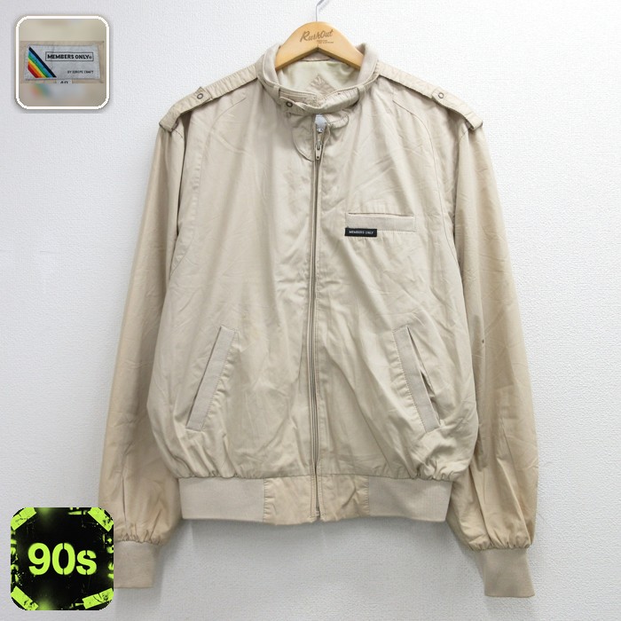 MEMBERS ONLY 長袖 ジャケット 90s ベージュ メンズL相当 | 古着