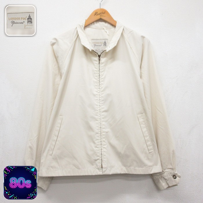 LONDON FOG 長袖 ジャケット スイングトップ 80s タロン ベージュ メンズXL相当 | 古着