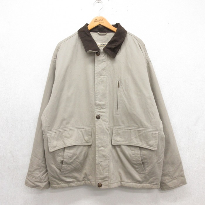 NATURAL ISSUE 00s ジャケット フラップポケット ベージュチェック メンズXL相当 | 古着
