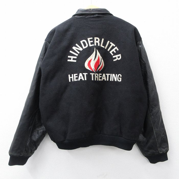 古着通販 XL☆古着 長袖 スタジャン メンズ 90年代 90s HINDERLITER