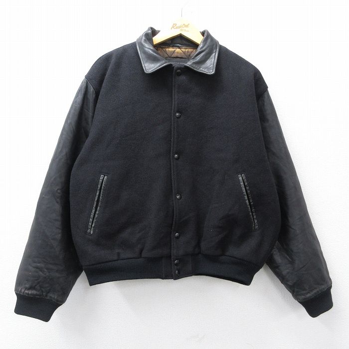 古着通販 XL☆古着 長袖 スタジャン メンズ 90年代 90s HINDERLITER